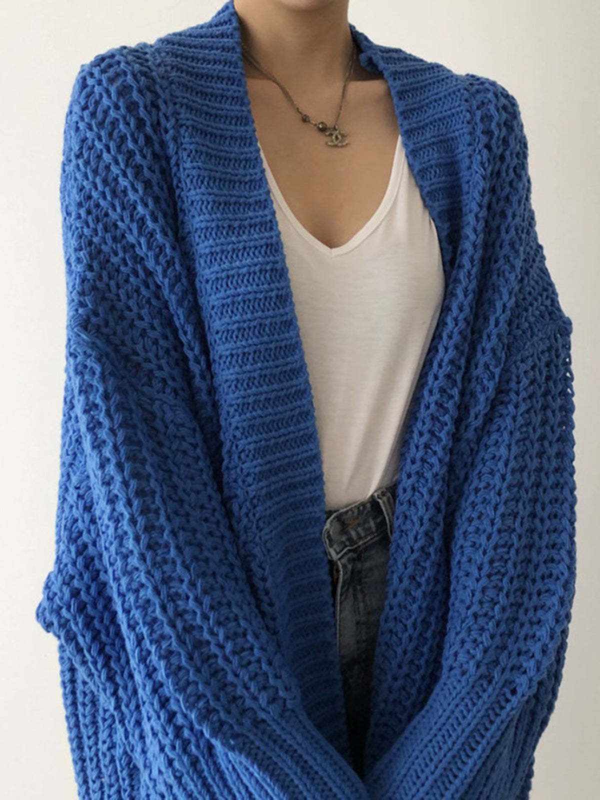 Erica – Kardigan damski oversize z rozcięciami