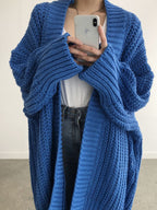 Erica – Kardigan damski oversize z rozcięciami