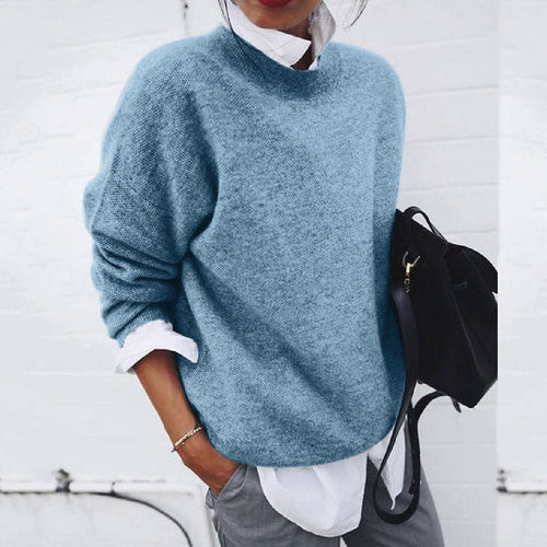 Ada – Damski sweter oversize z okrągłym dekoltem