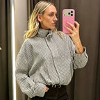 Renna – Oversize'owa kurtka bomberka w kratę