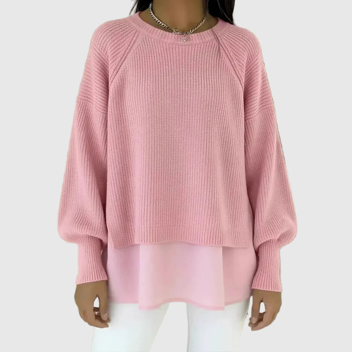 Nora Mae – Sweter damski o warstwowym kroju