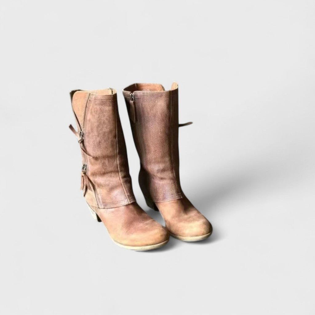 Alma – Botki vintage do połowy łydki – zdjęcie produktu