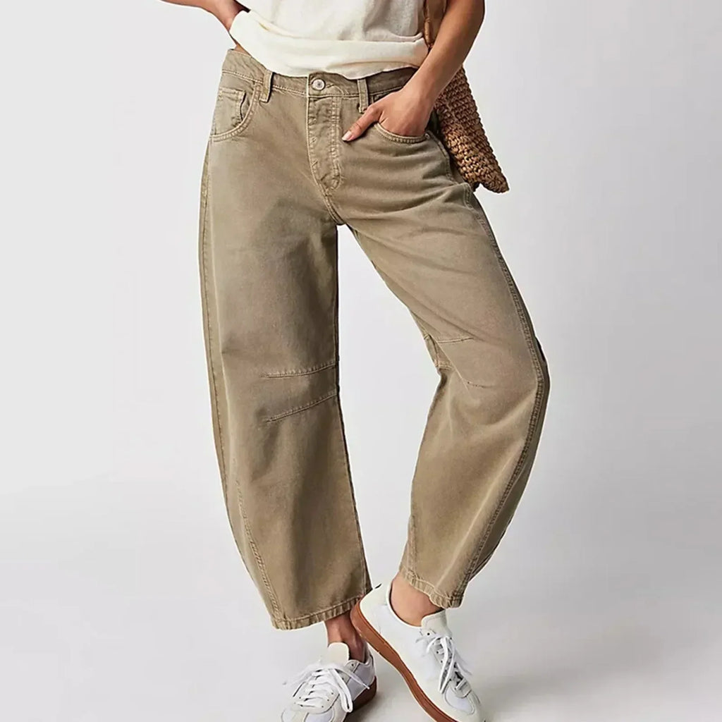 Nadia – Damskie jeansy z szeroką nogawką w stylu boho