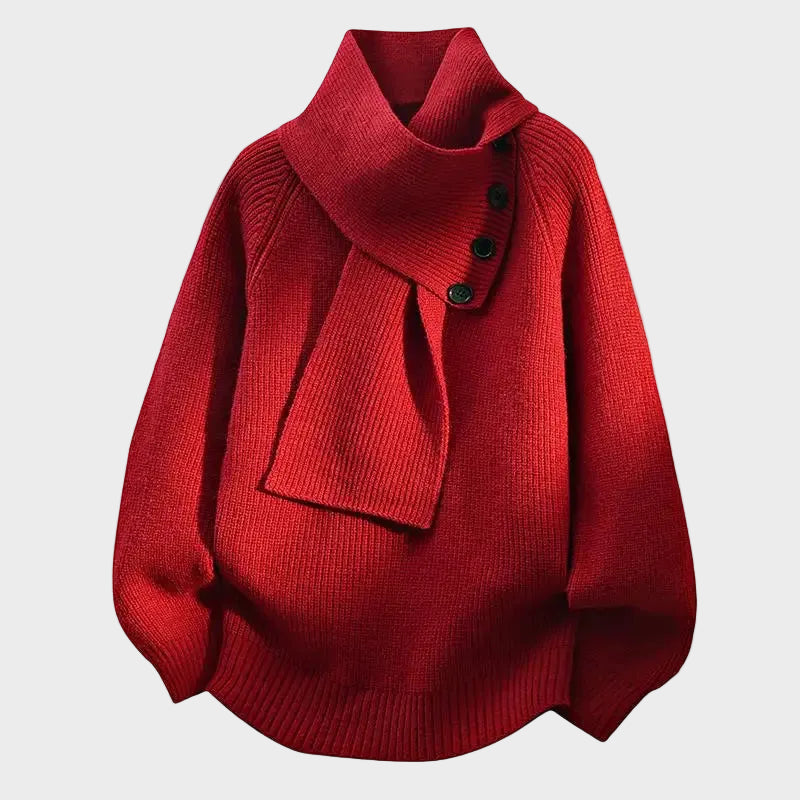 Arielle Rose – Sweter damski z kołnierzem szalowym