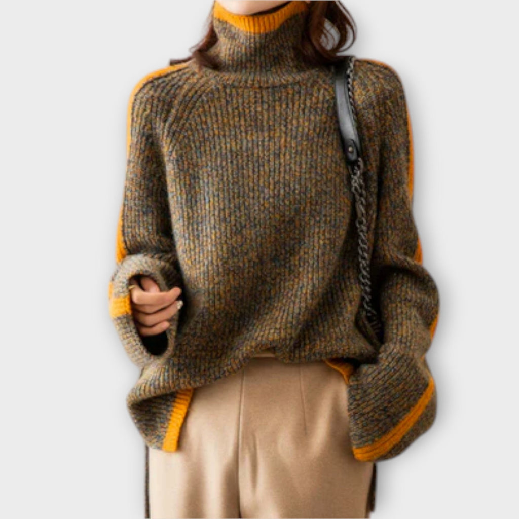 Beatrice – Sweter damski z golfem w stylu vintage