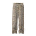 Lea – Jeansy damskie w leopardzi wzór