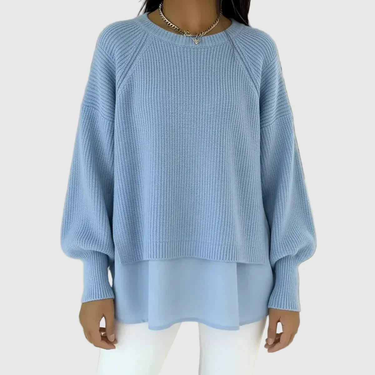 Nora – Sweter damski o warstwowym kroju
