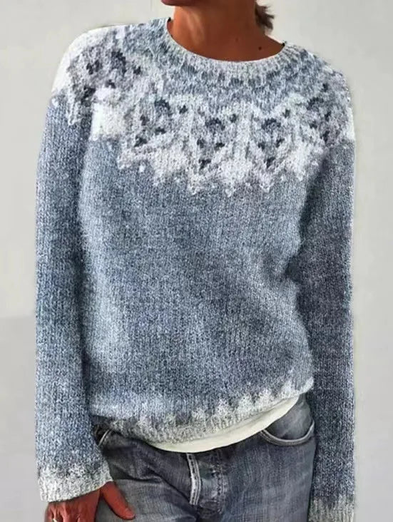 Silvia Rose – Sweter damski retro w kolorowe paski
