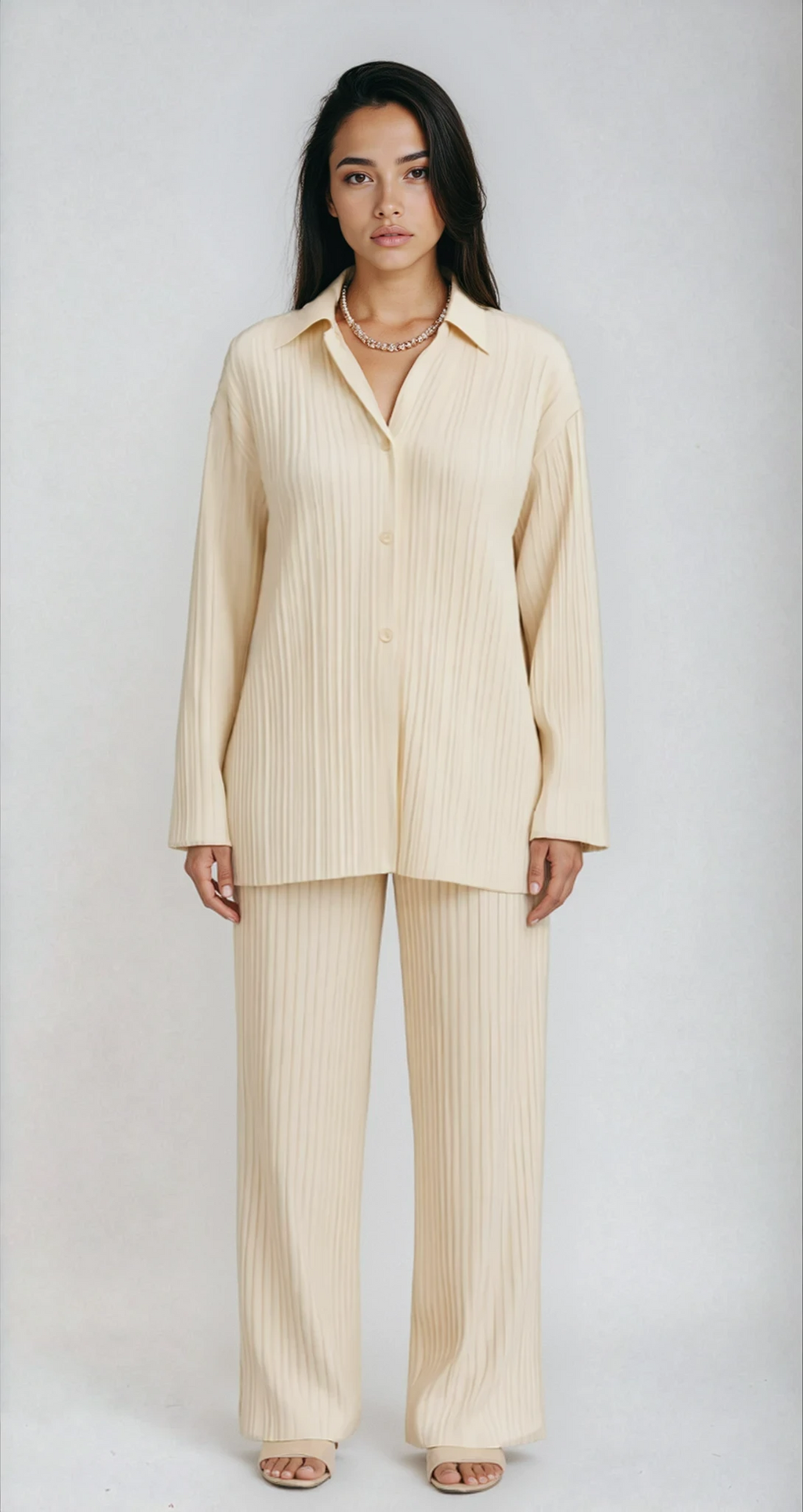 Camila – Plisowany komplet damski oversize