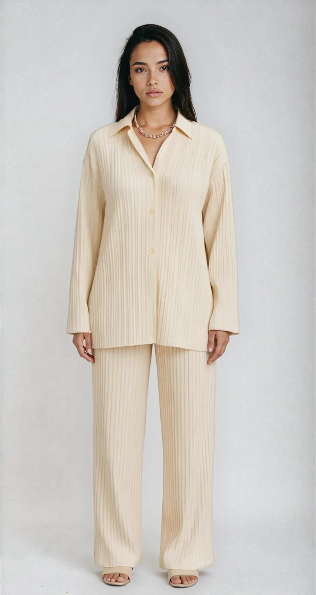 Camila – Plisowany komplet damski oversize
