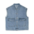 Lola – Jeansowa kamizelka damska oversize