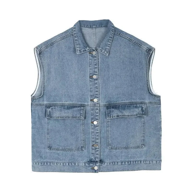 Lola – Jeansowa kamizelka damska oversize