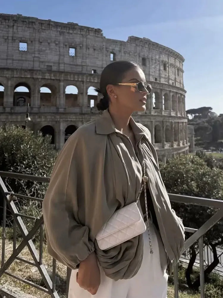 Nina – Luźna kurtka bomberka damska
