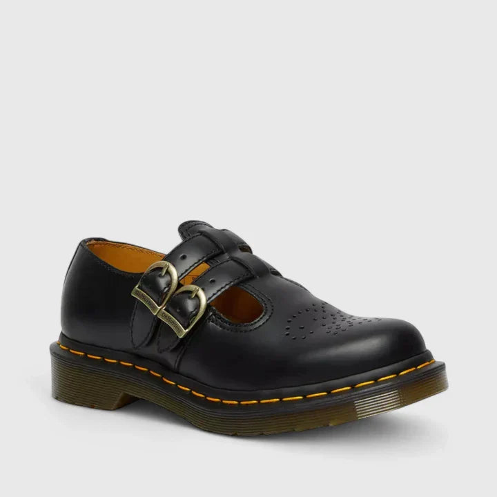 Elwira – Eleganckie Damskie Buty Mary Jane z Podwójnymi Paskami