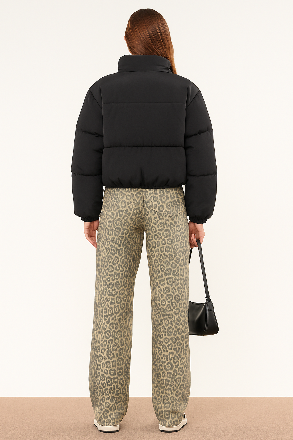 Lea – Jeansy damskie w leopardzi wzór