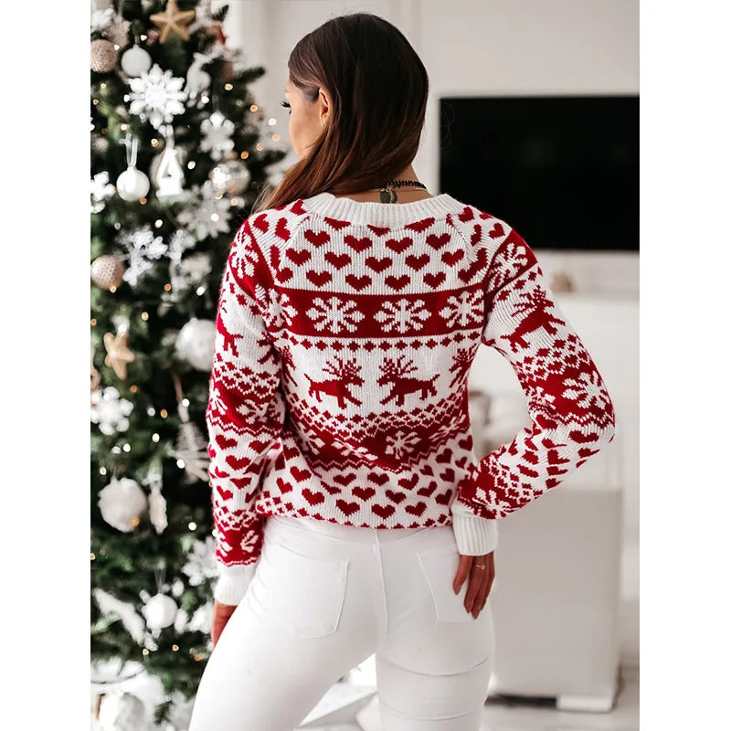 Lena – Sweter damski ze świątecznym wzorem Fair Isle