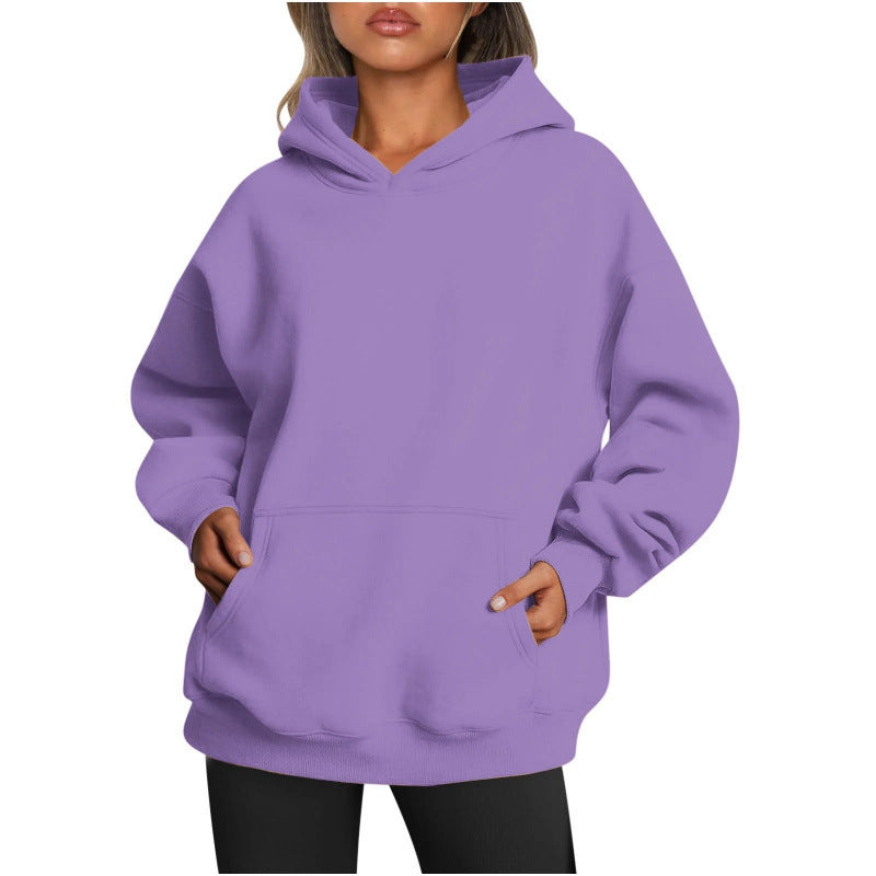 Eva – Bluza damska oversize z kapturem i kieszeniami