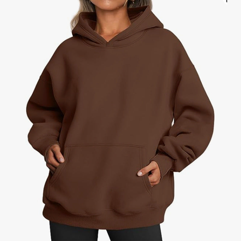 Eva – Bluza damska oversize z kapturem i kieszeniami