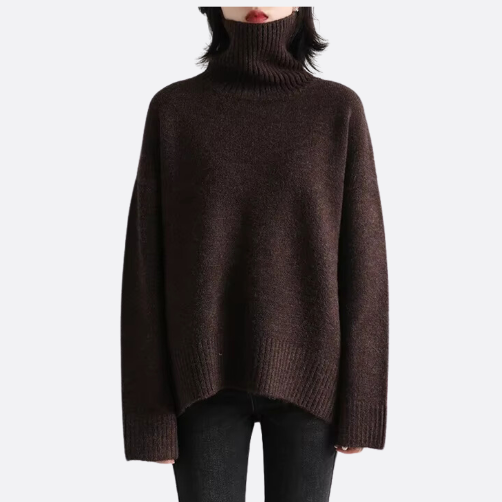 Marta – Sweter damski oversize z golfem