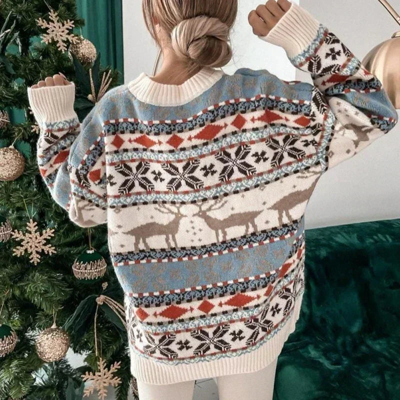 Elena – Sweter damski ze świątecznym wzorem