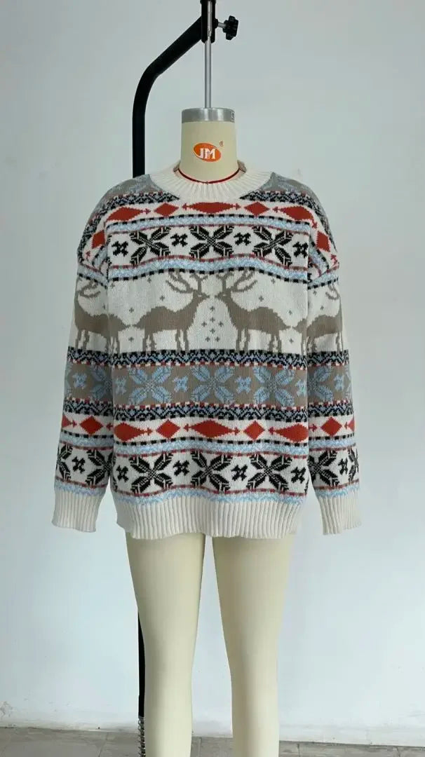 Elena – Sweter damski ze świątecznym wzorem