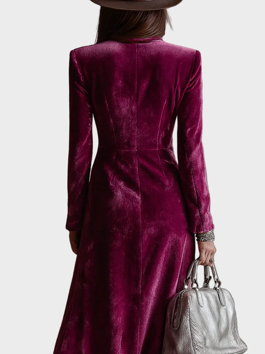 Vera – Elegancka sukienka maxi o kroju marynarki – zdjęcie produktu