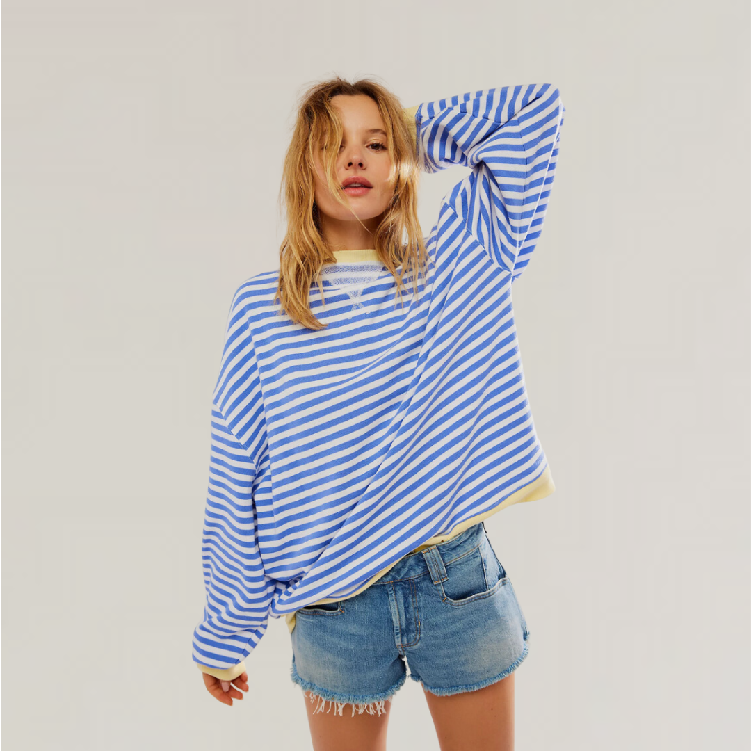Zoe – Sweter damski oversize w paski