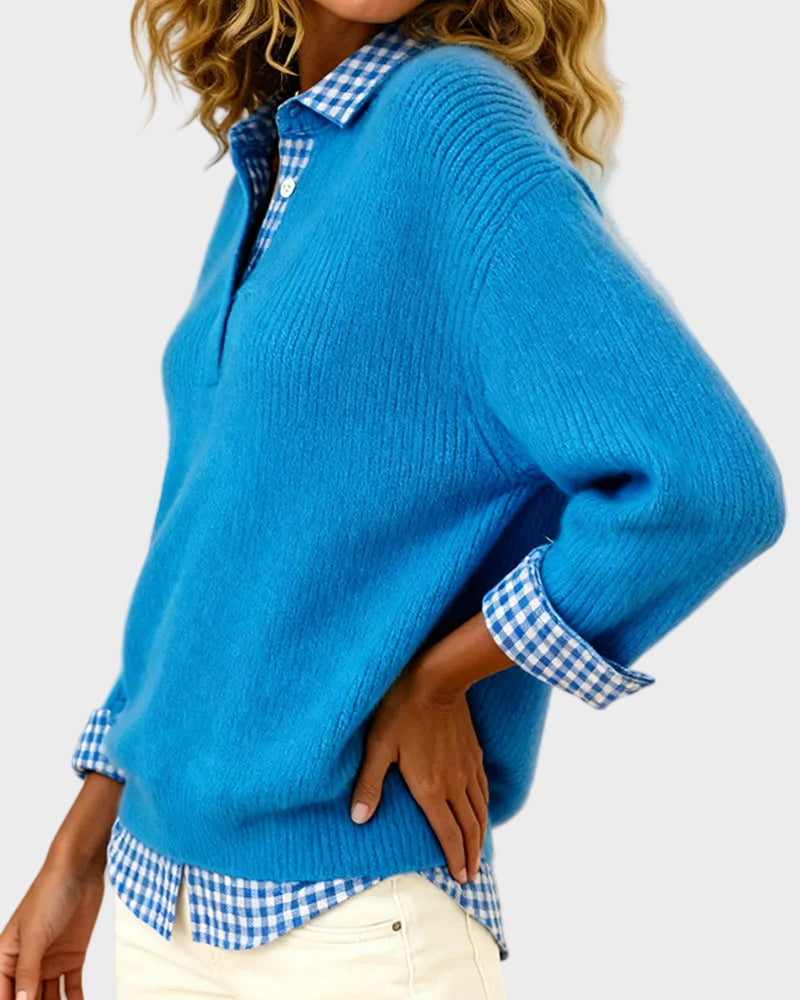 Viktoria – Sweter damski w kolorowy wzór