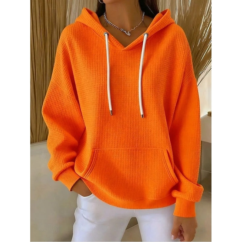 Mila – Bluza damska z kapturem o teksturowanym wykończeniu