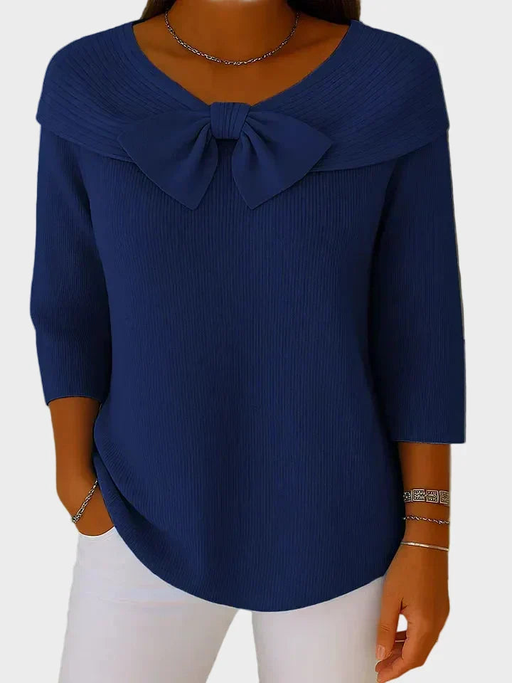 Aline – Sweter damski z kokardą