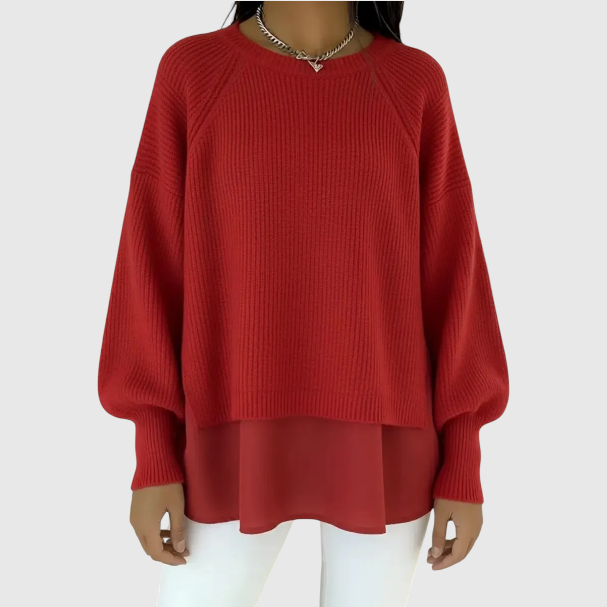 Nora Mae – Sweter damski o warstwowym kroju