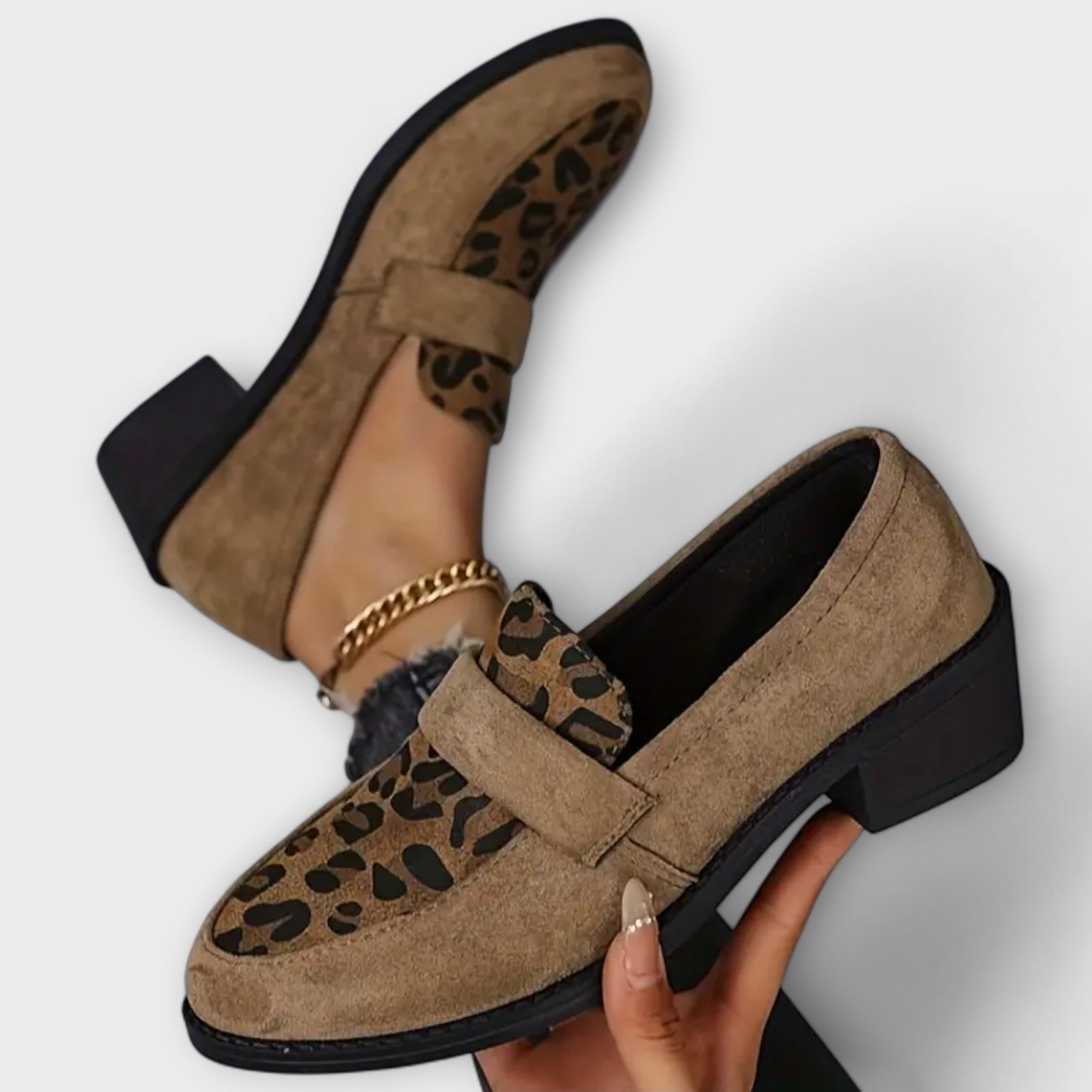 Natalia – Damskie mokasyny w leopardzi wzór