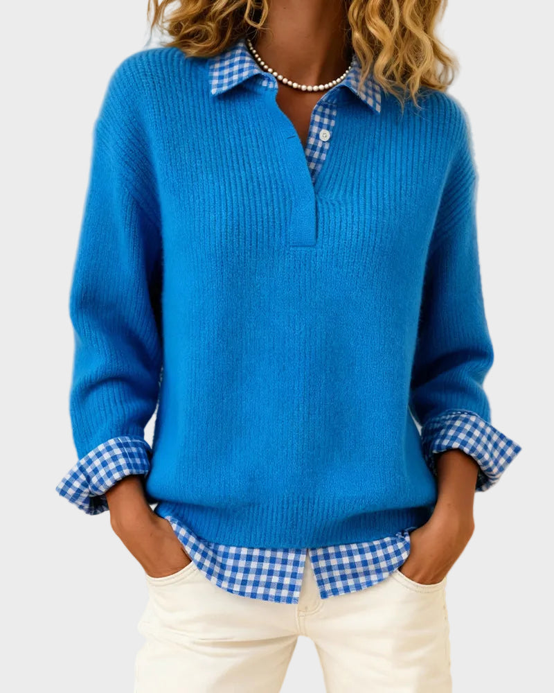 Viktoria – Sweter damski w kolorowy wzór