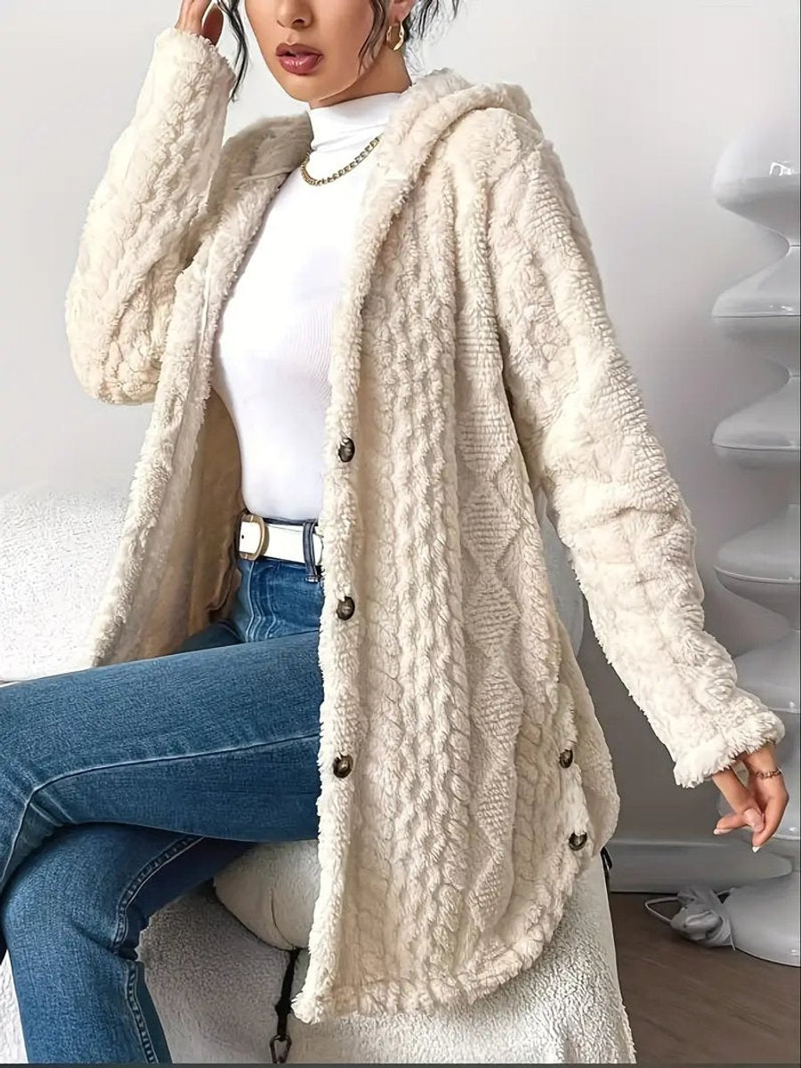 Annika – Kardigan damski z kapturem o kroju oversize