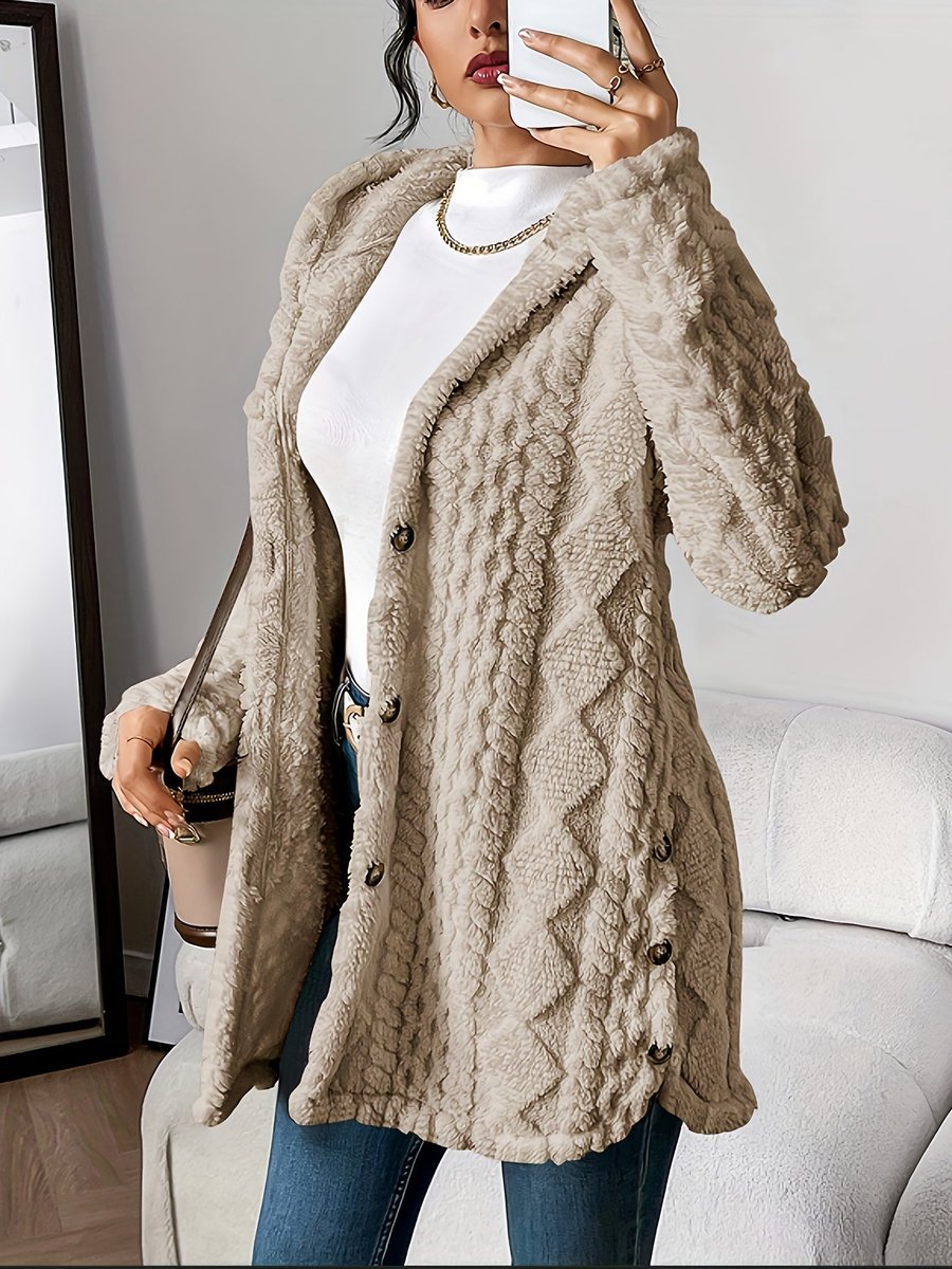 Annika – Kardigan damski z kapturem o kroju oversize