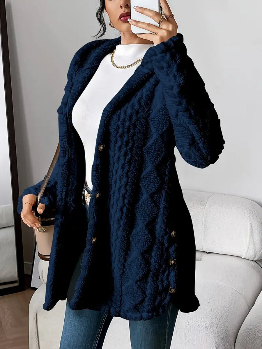 Annika – Kardigan damski z kapturem o kroju oversize