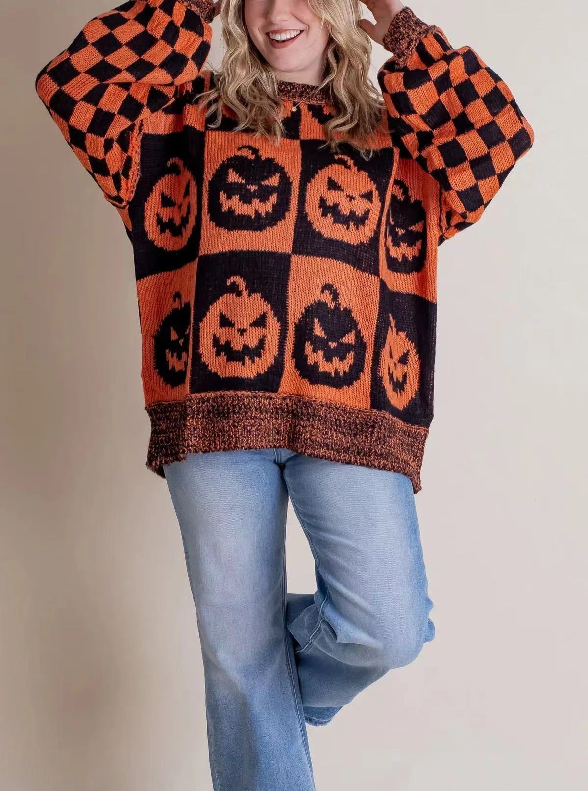 Sweter damski Halloween z motywem ducha