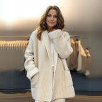 Elisabeth – Oversize'owy kardigan damski z kieszeniami