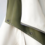 Hannah – Krótki płaszcz damski oversize z podwójnym kołnierzem