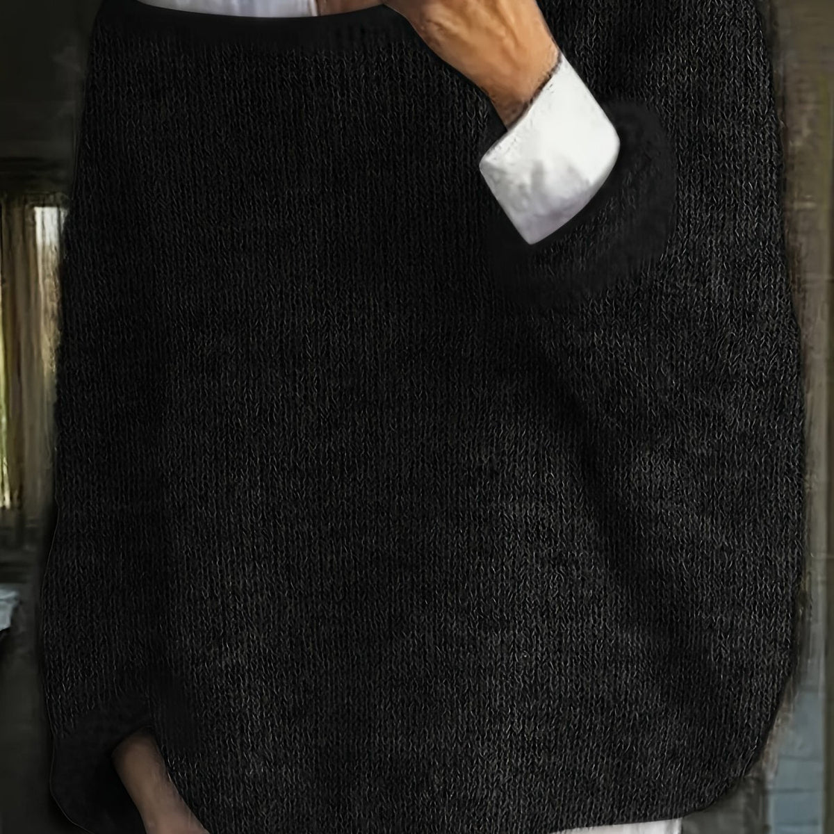 Puszysty sweter damski z grubym splotem