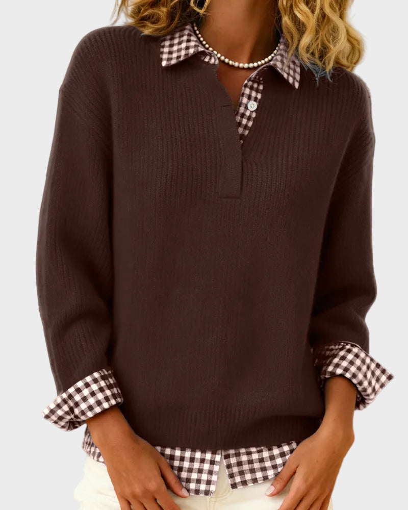 Viktoria – Sweter damski w kolorowy wzór
