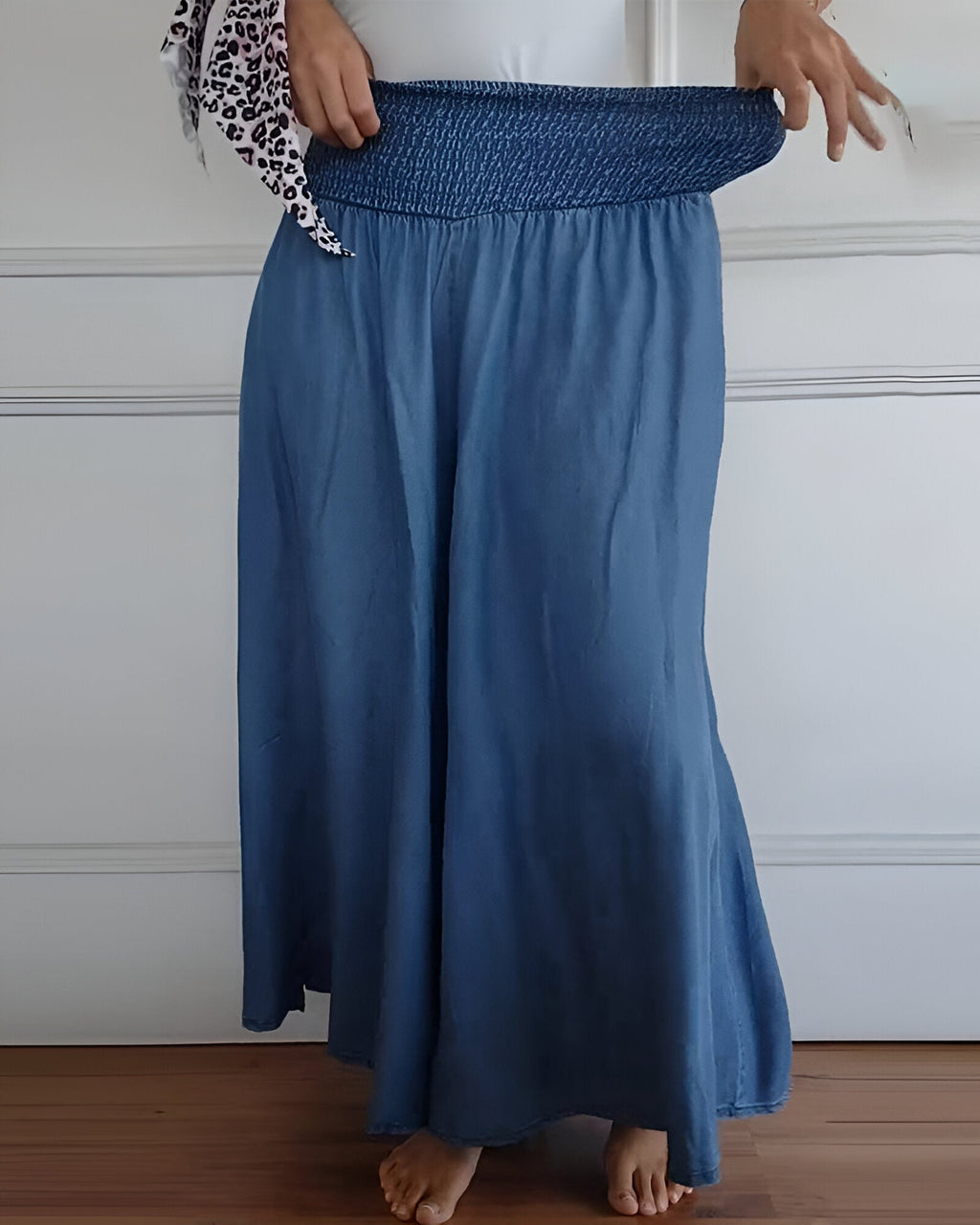 Nina – Damskie spodnie o szerokiej, spódnicowej linii