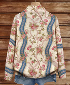 Eulalia – Kardigan damski w różany wzór