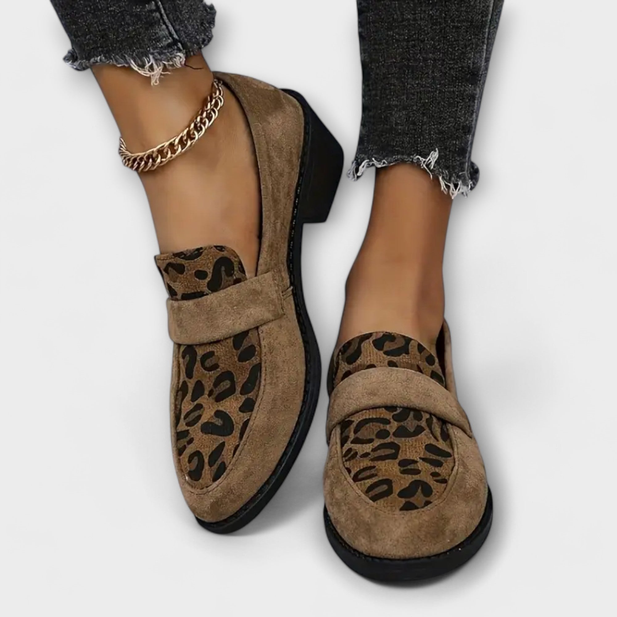 Natalia – Damskie mokasyny w leopardzi wzór
