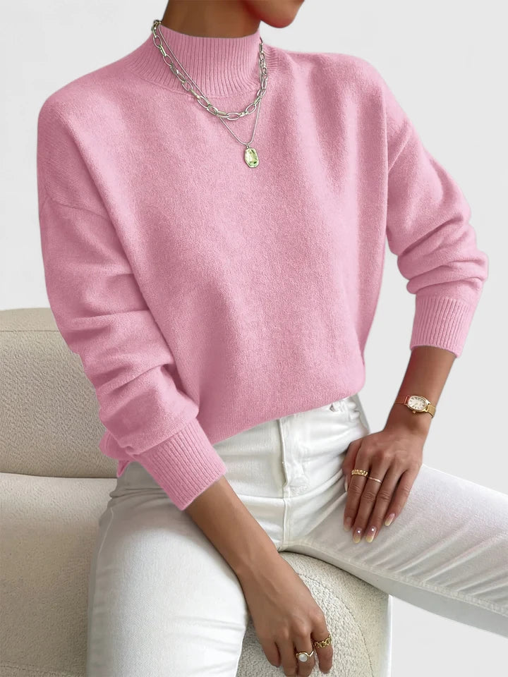 Francesca – Sweter damski z wysokim kołnierzem