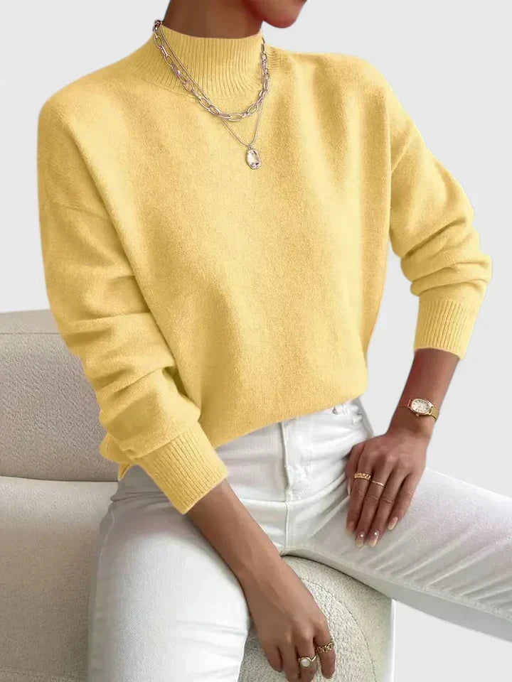 Francesca – Sweter damski z wysokim kołnierzem