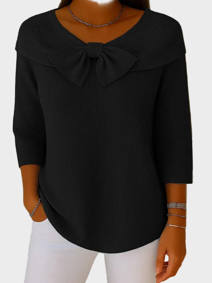 Aline – Sweter damski z kokardą