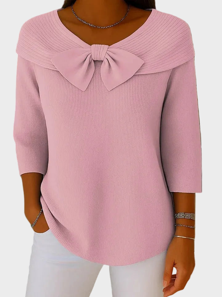 Aline – Sweter damski z kokardą