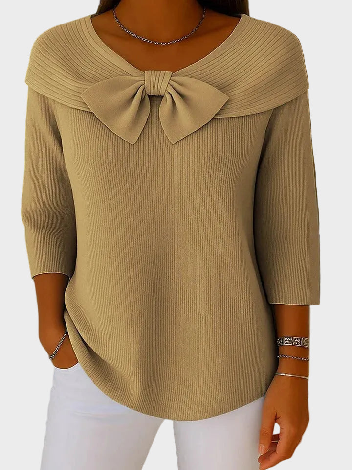 Aline – Sweter damski z kokardą