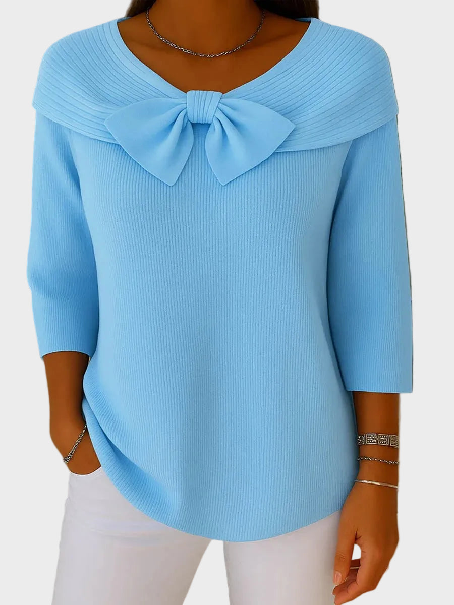 Aline – Sweter damski z kokardą